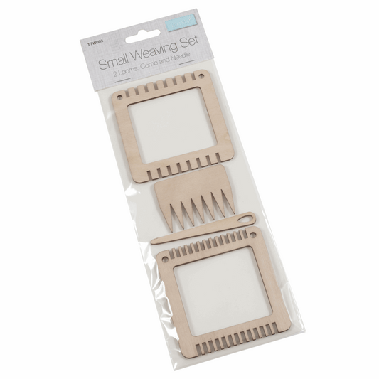 Weaving Set: Two Small Frames, Comb & Needle