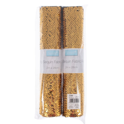 Gold/Silver reversible flip sequin fabric roll