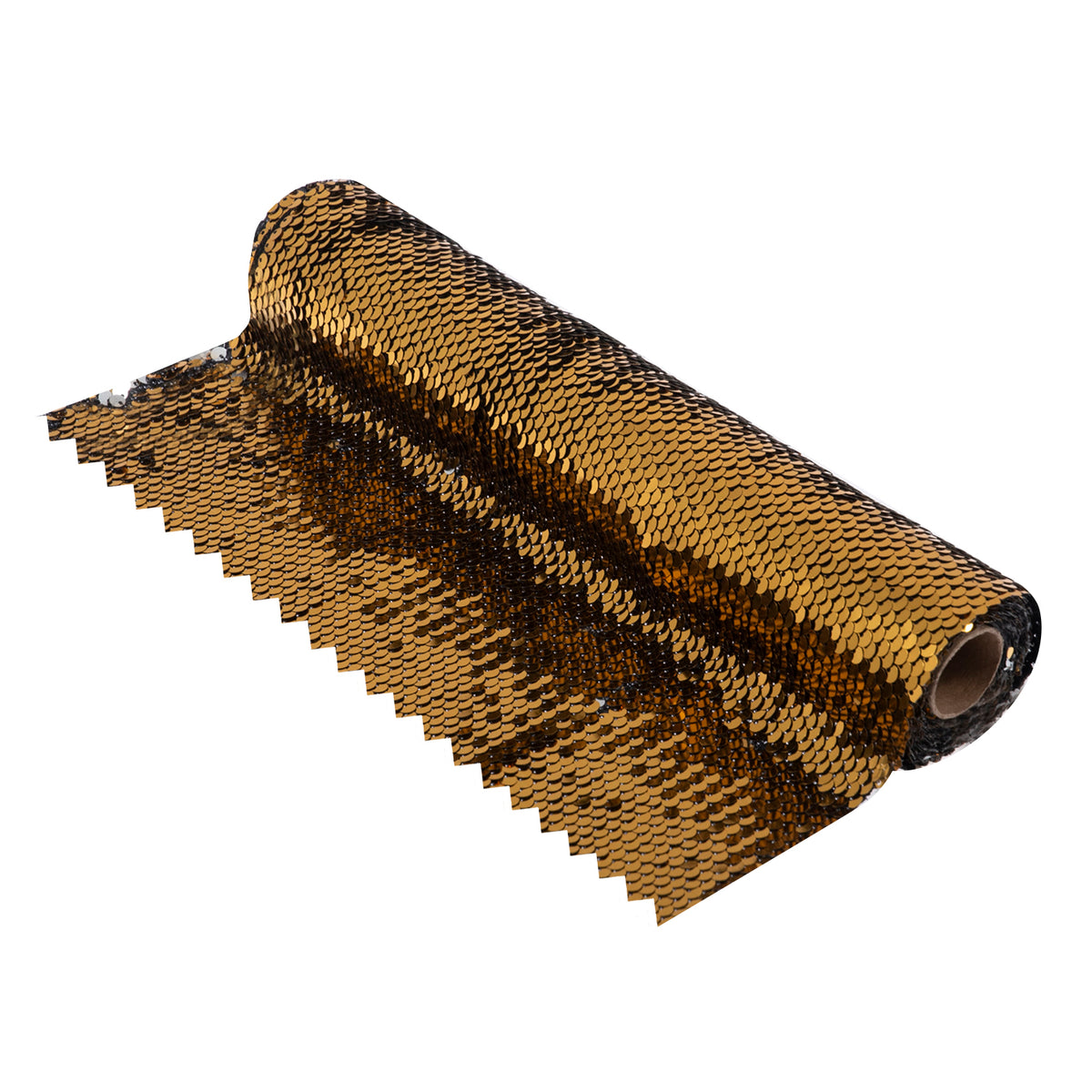 Gold/Silver reversible flip sequin fabric roll