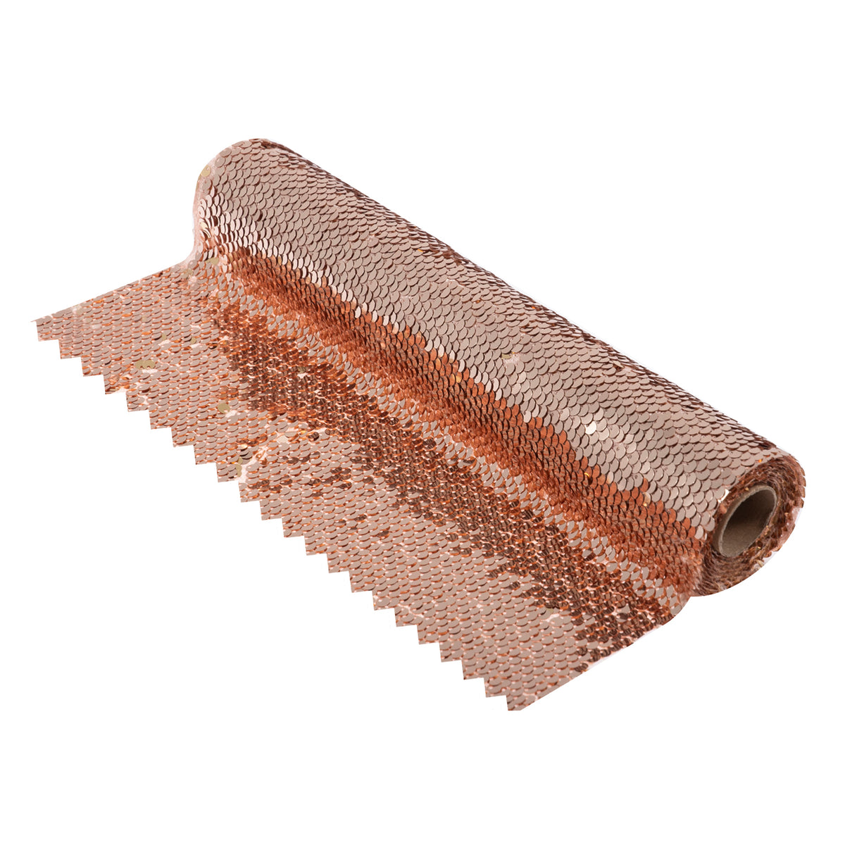 Rose Gold reversible flip sequin fabric roll