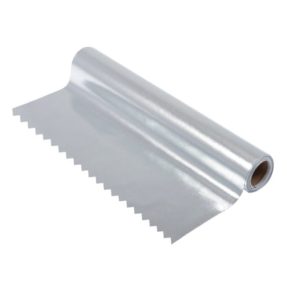 Silver stretch metallic fabric roll