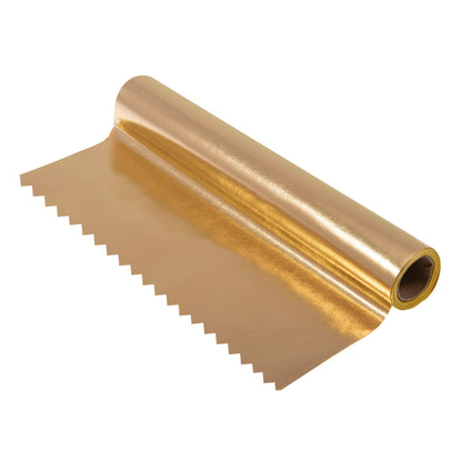 Gold stretch metallic fabric roll