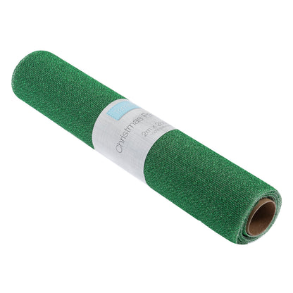 Green stretch glitter fabric roll