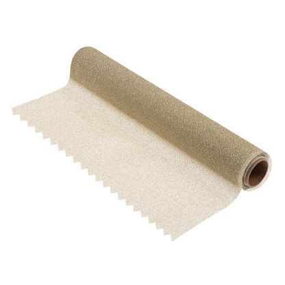 Gold stretch glitter fabric roll