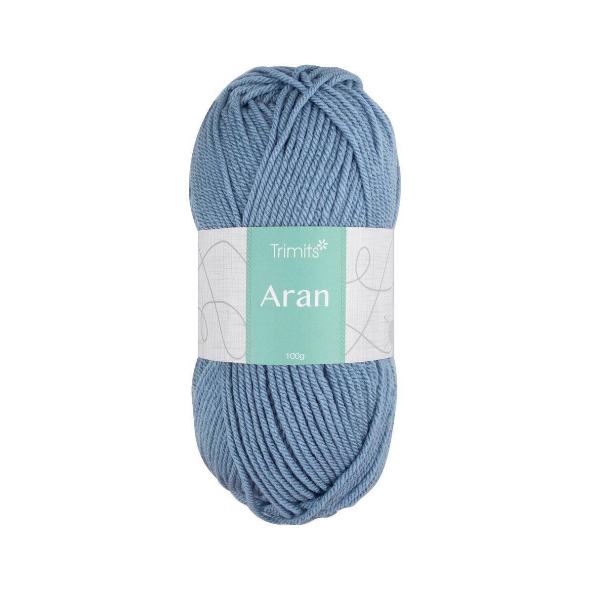 Ball of denim blue Trimits Aran yarn