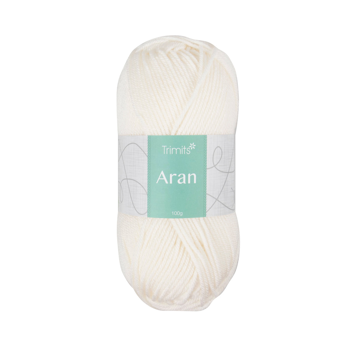 Ball of cream Trimits Aran yarn
