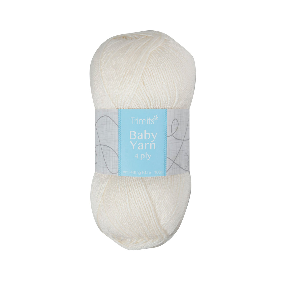 Ball of cream Trimits Baby 4 ply yarn