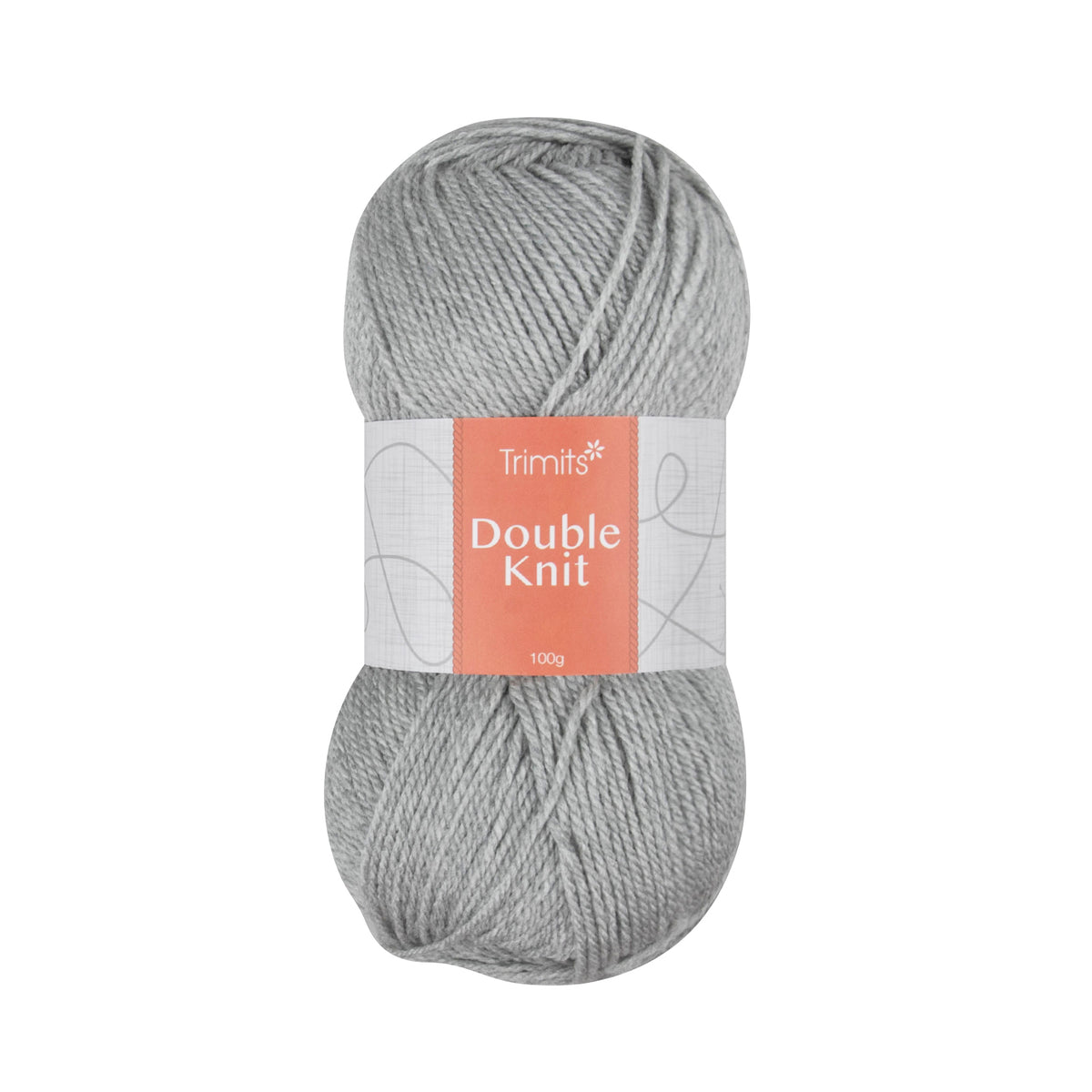 Ball of light grey heather Trimits double knitting yarn