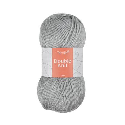 Ball of light grey heather Trimits double knitting yarn