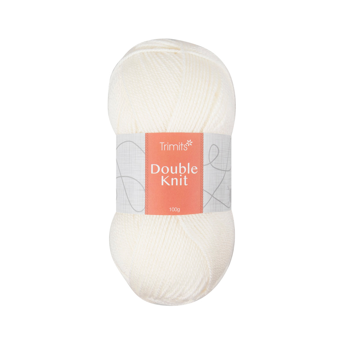Ball of ecru Trimits double knitting yarn
