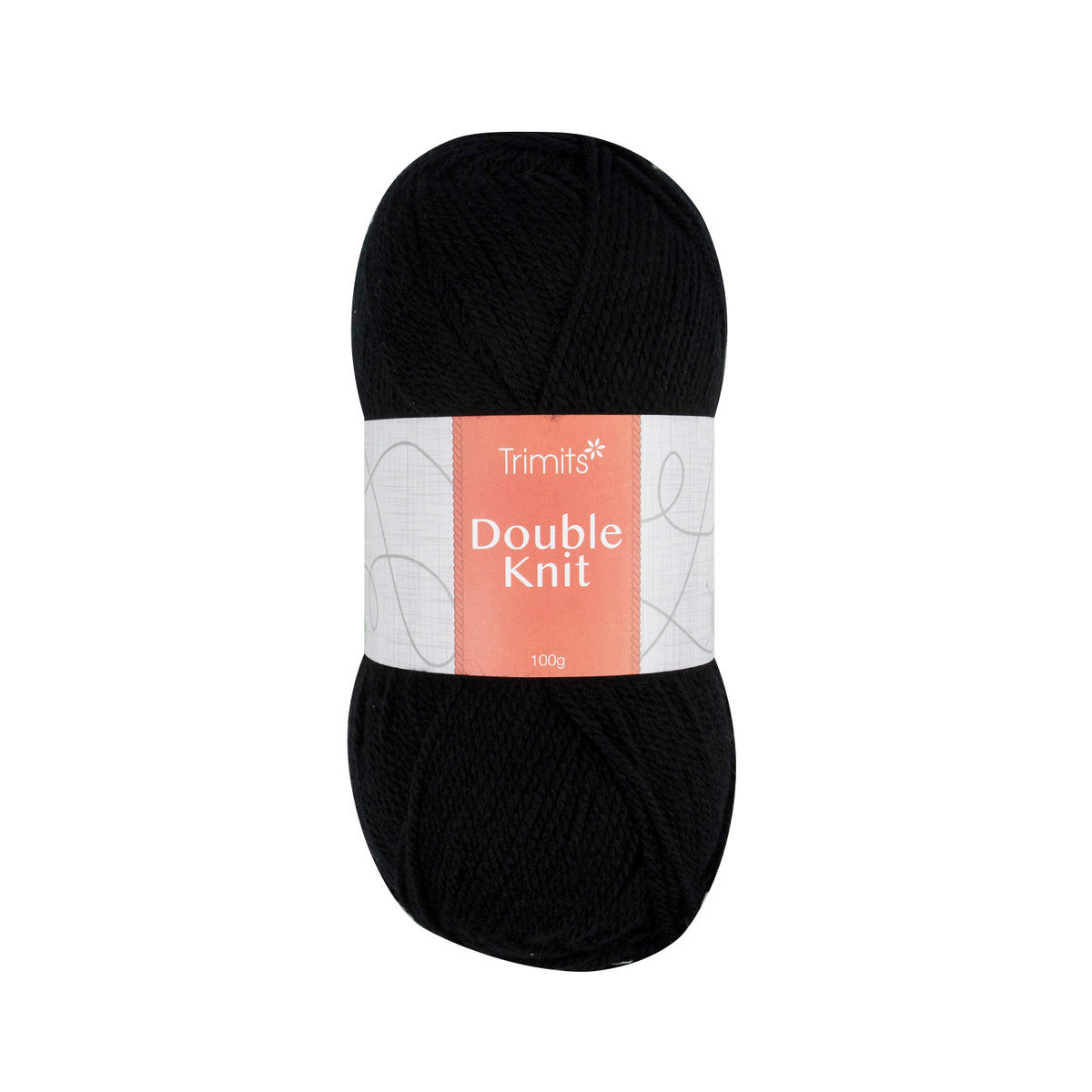 Ball of black Trimits double knitting yarn