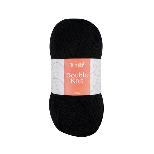 Ball of black Trimits double knitting yarn