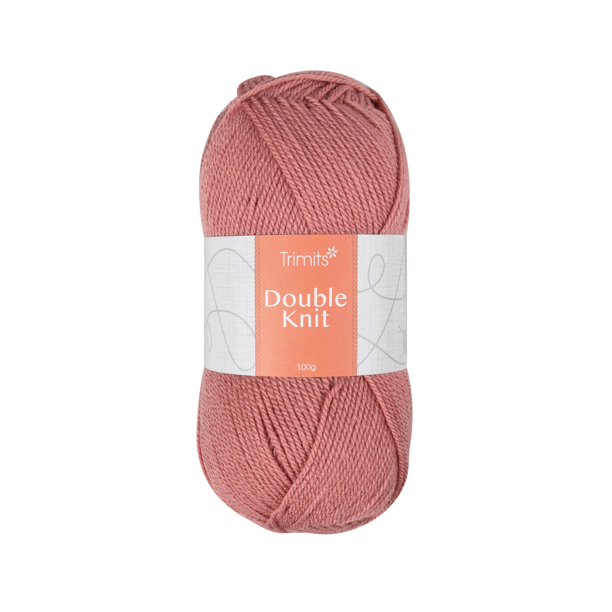 Ball of dusty rose Trimits double knitting yarn