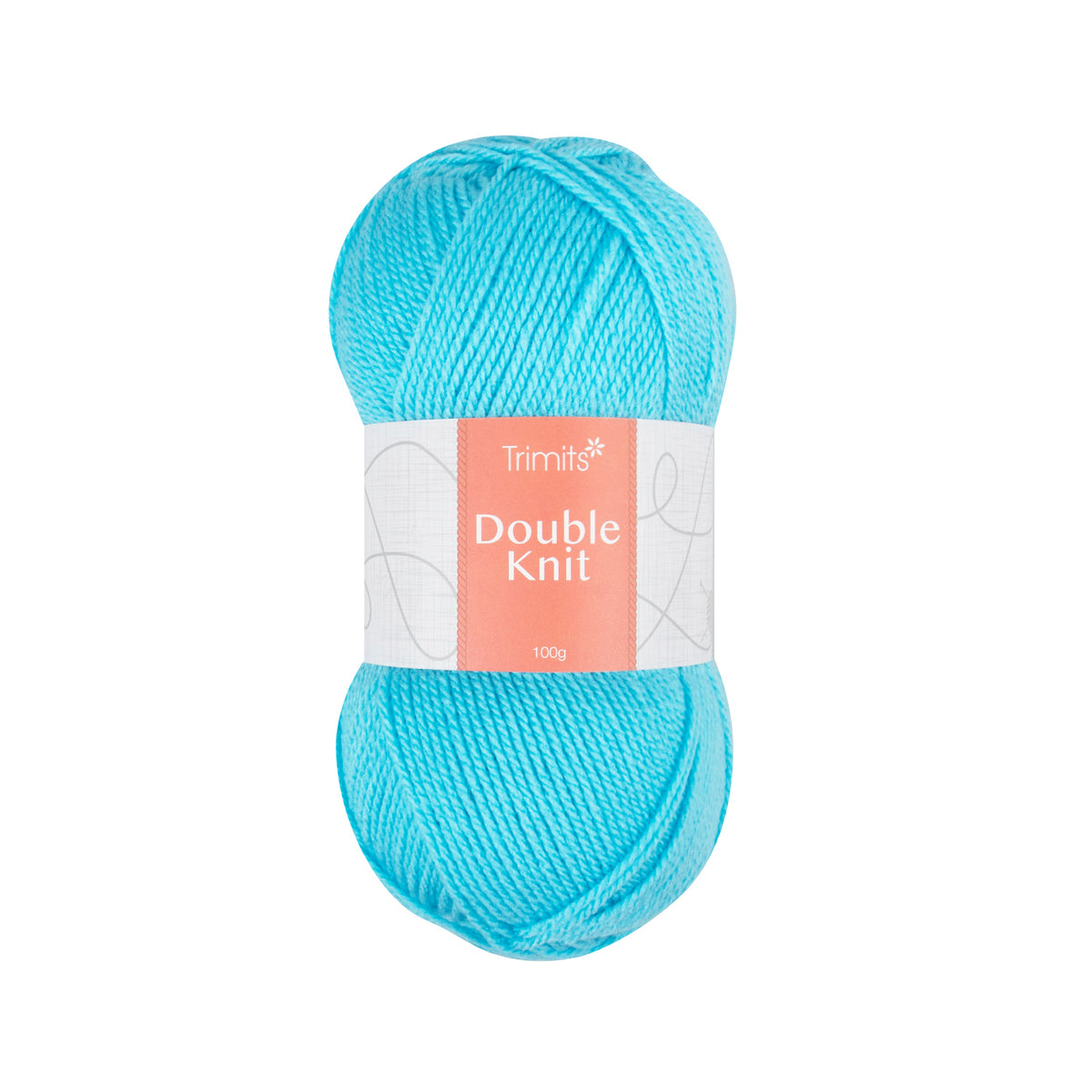 Ball of blue turquoise Trimits double knitting yarn