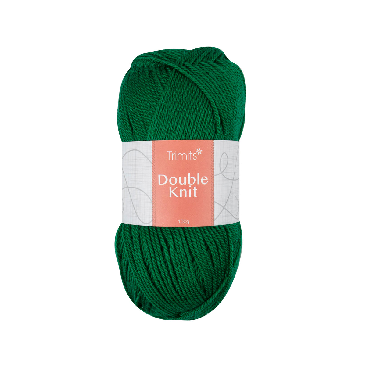 Ball of green Trimits double knitting yarn