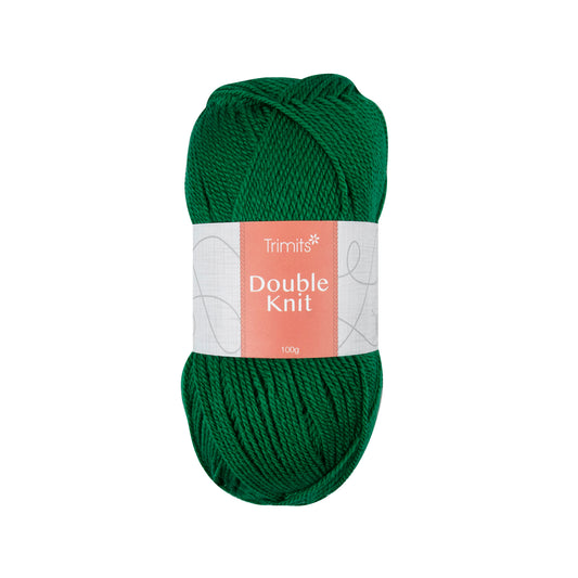 Ball of green Trimits double knitting yarn