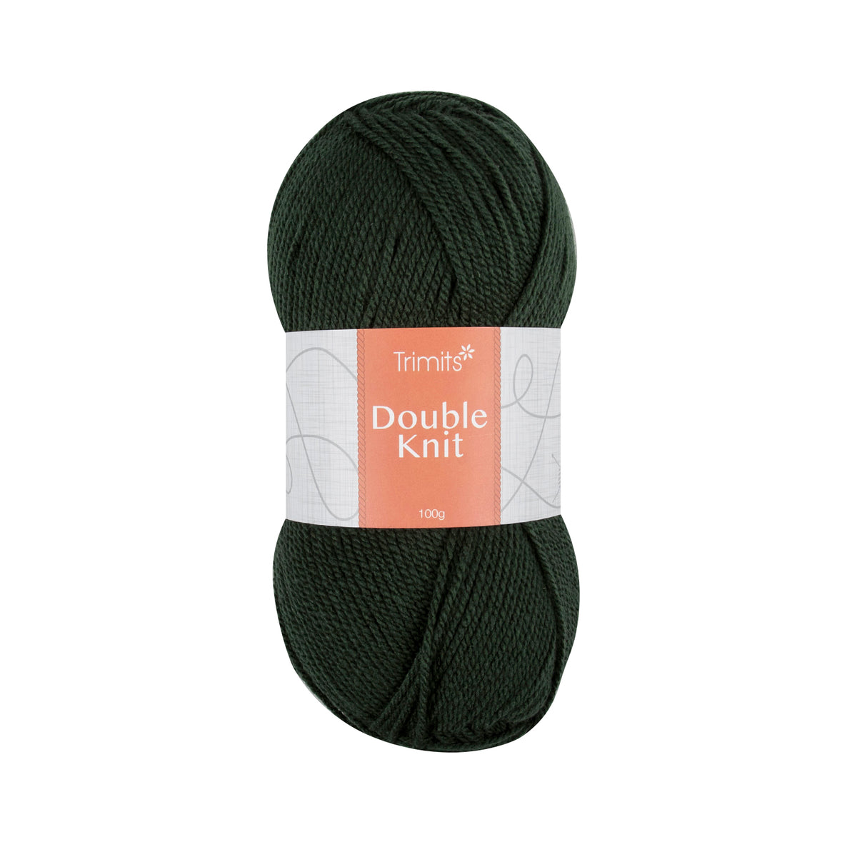Ball of bottle green Trimits double knitting yarn