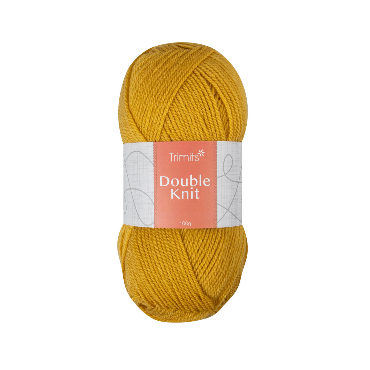 Ball of mustard Trimits double knitting yarn