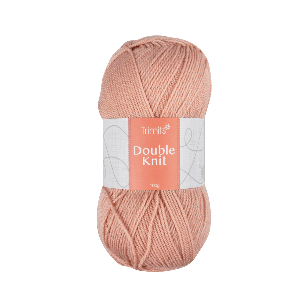 Ball of petal peach Trimits double knitting yarn