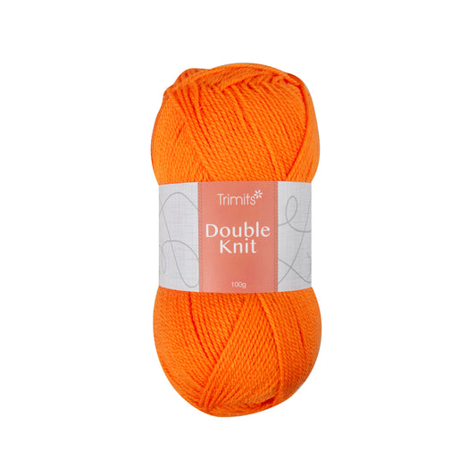 Ball of orange Trimits double knitting yarn