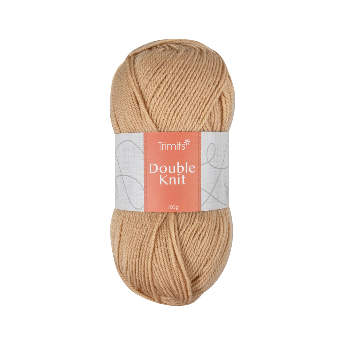 Ball of beige Trimits double knitting yarn