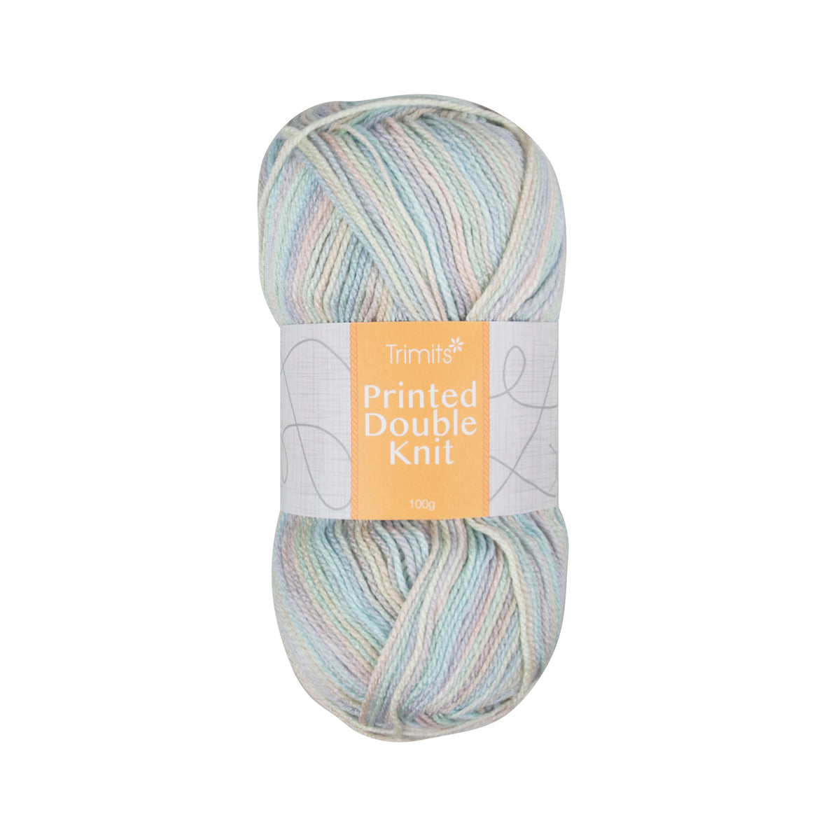 Ball of Trimits Print double knitting yarn in Pastel