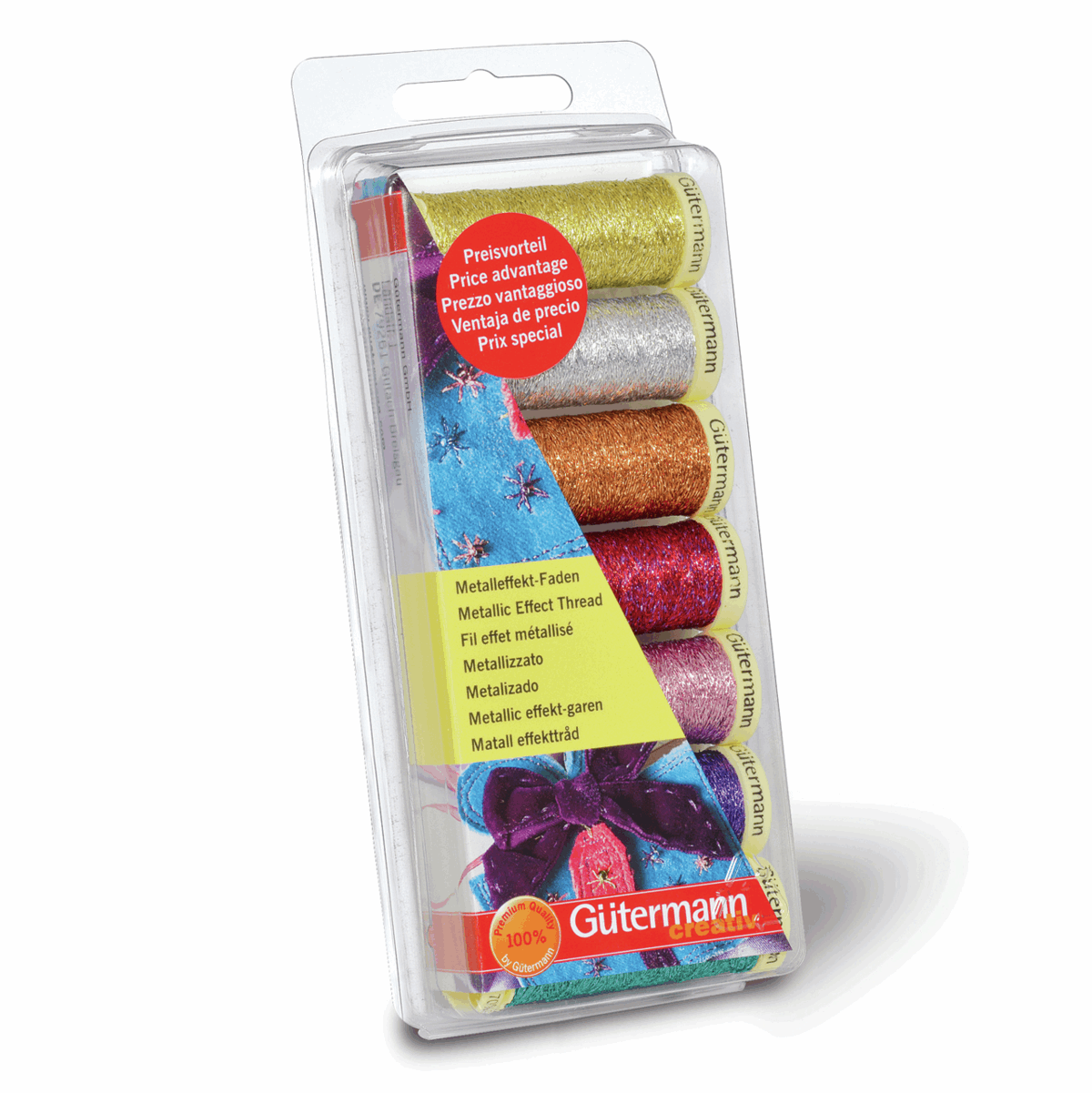 Gutermann Thread Set Metallic Effect 7 x 50m Assorted