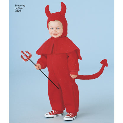 Simplicity S2506 sewing pattern envelope showing toddlers' animal costumes