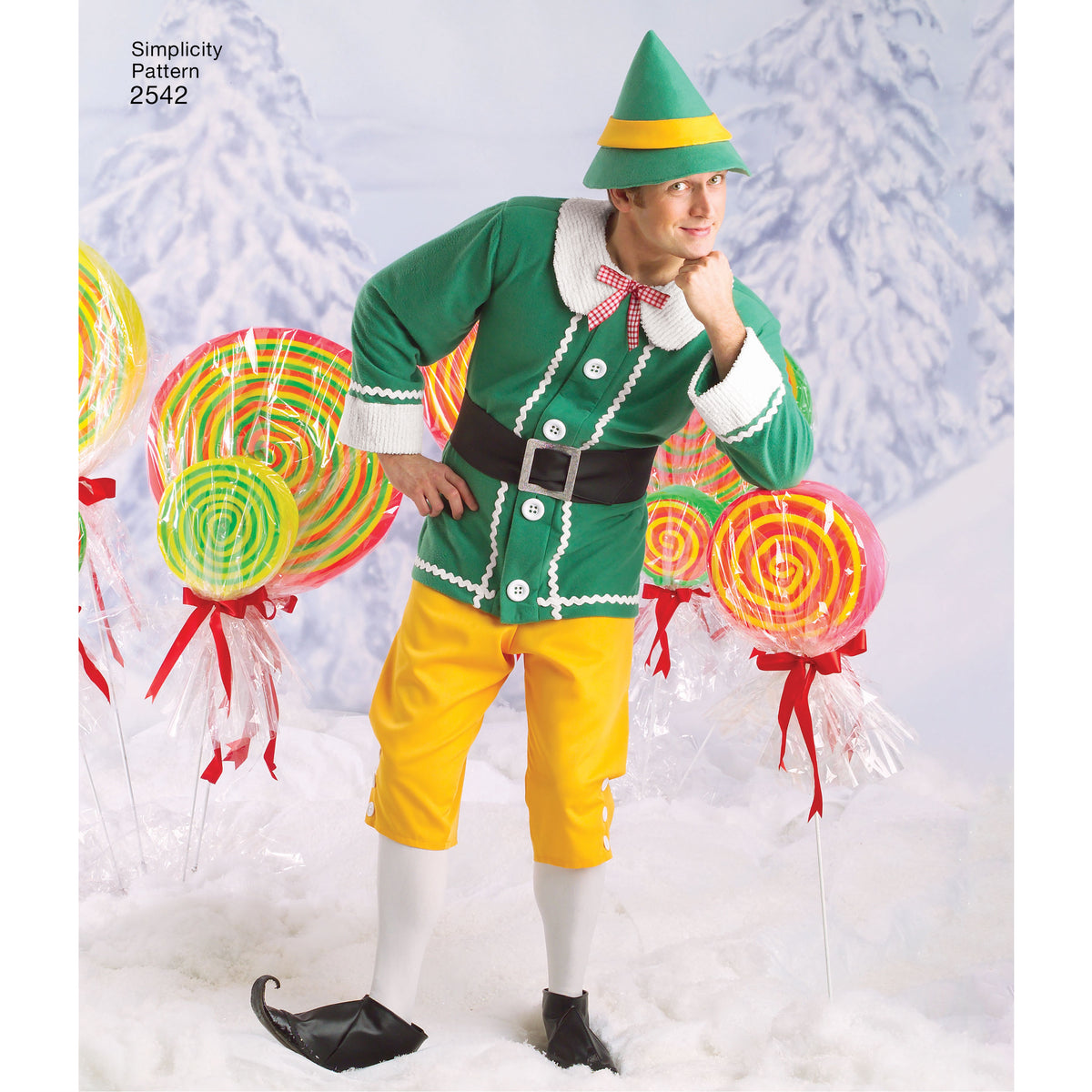 Simplicity S2542 sewing pattern envelope showing adult christmas costumes