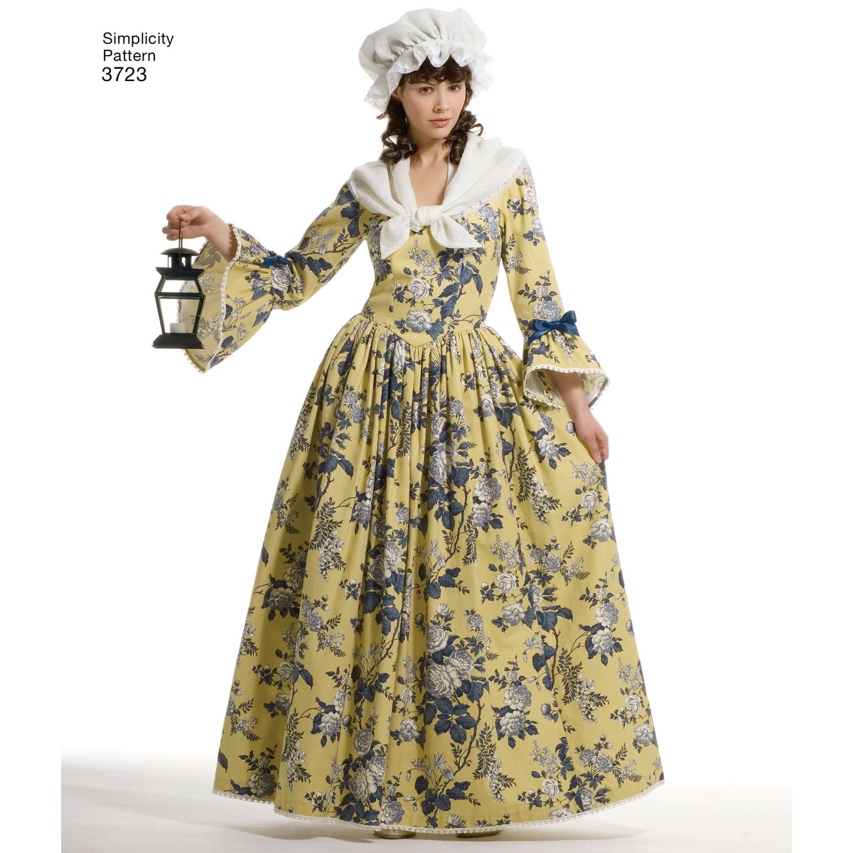 Simplicity S3723 sewing pattern envelope showing misses' historical costume dresses