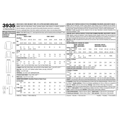 Simplicity S3935 sewing pattern envelope showing unisex lounge trousers, top and slippers