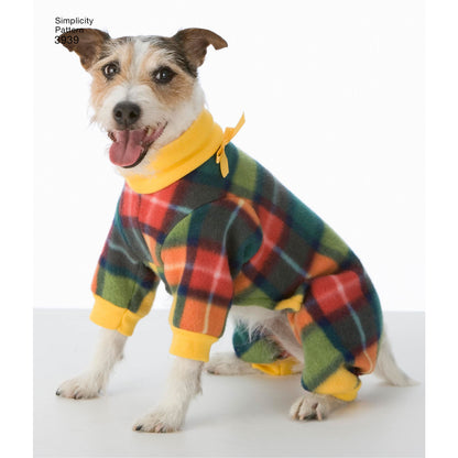 Simplicity S3939 sewing pattern envelope showing dog clothes