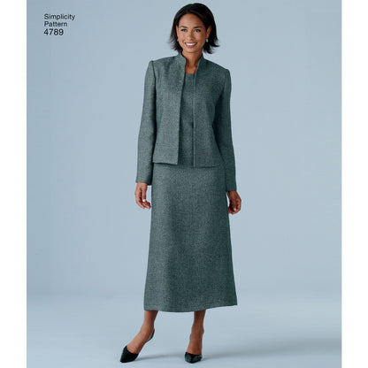 Simplicity S4789 sewing pattern envelope showing misses' casual wear