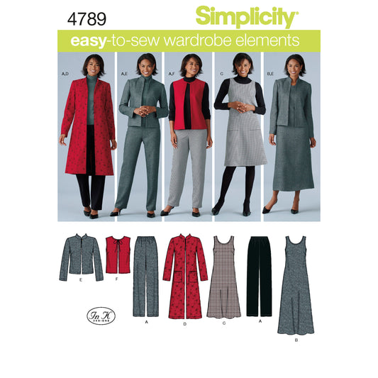 Simplicity S4789 sewing pattern envelope showing plus size casual wear