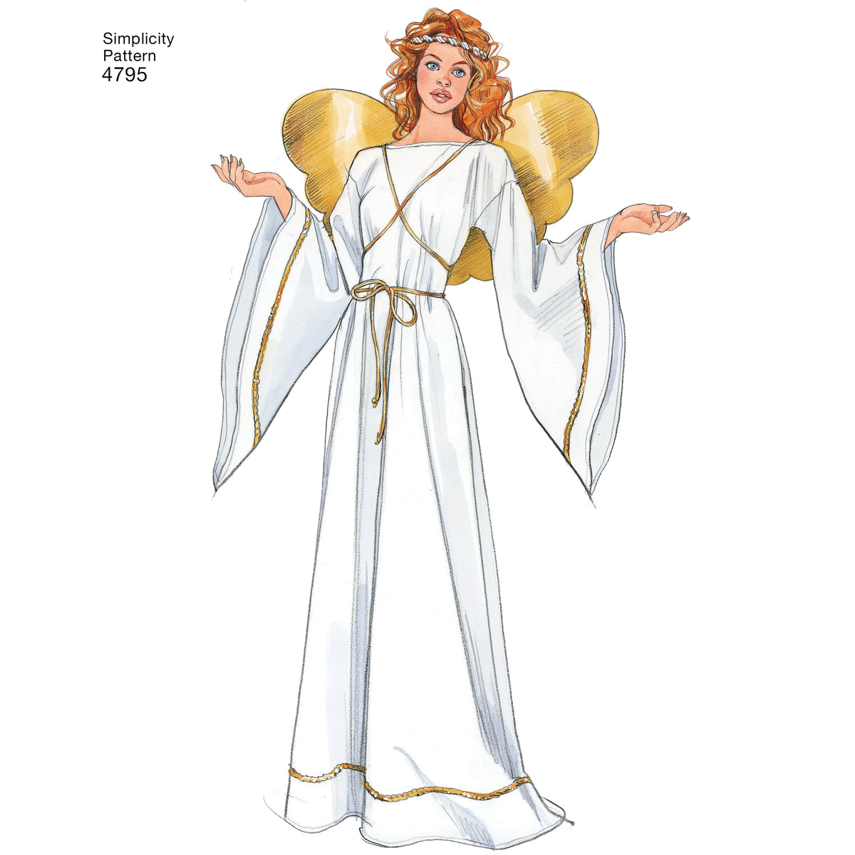 Simplicity S4795 sewing pattern envelope showing unisex costumes