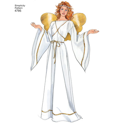 Simplicity S4795 sewing pattern envelope showing unisex costumes