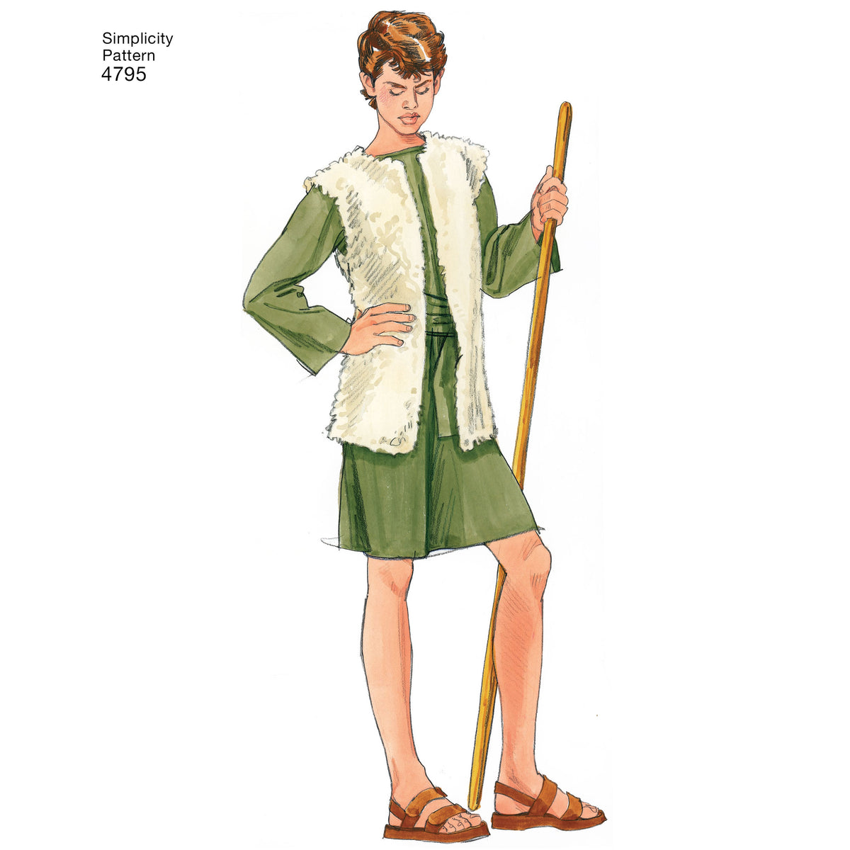 Simplicity S4795 sewing pattern envelope showing unisex costumes