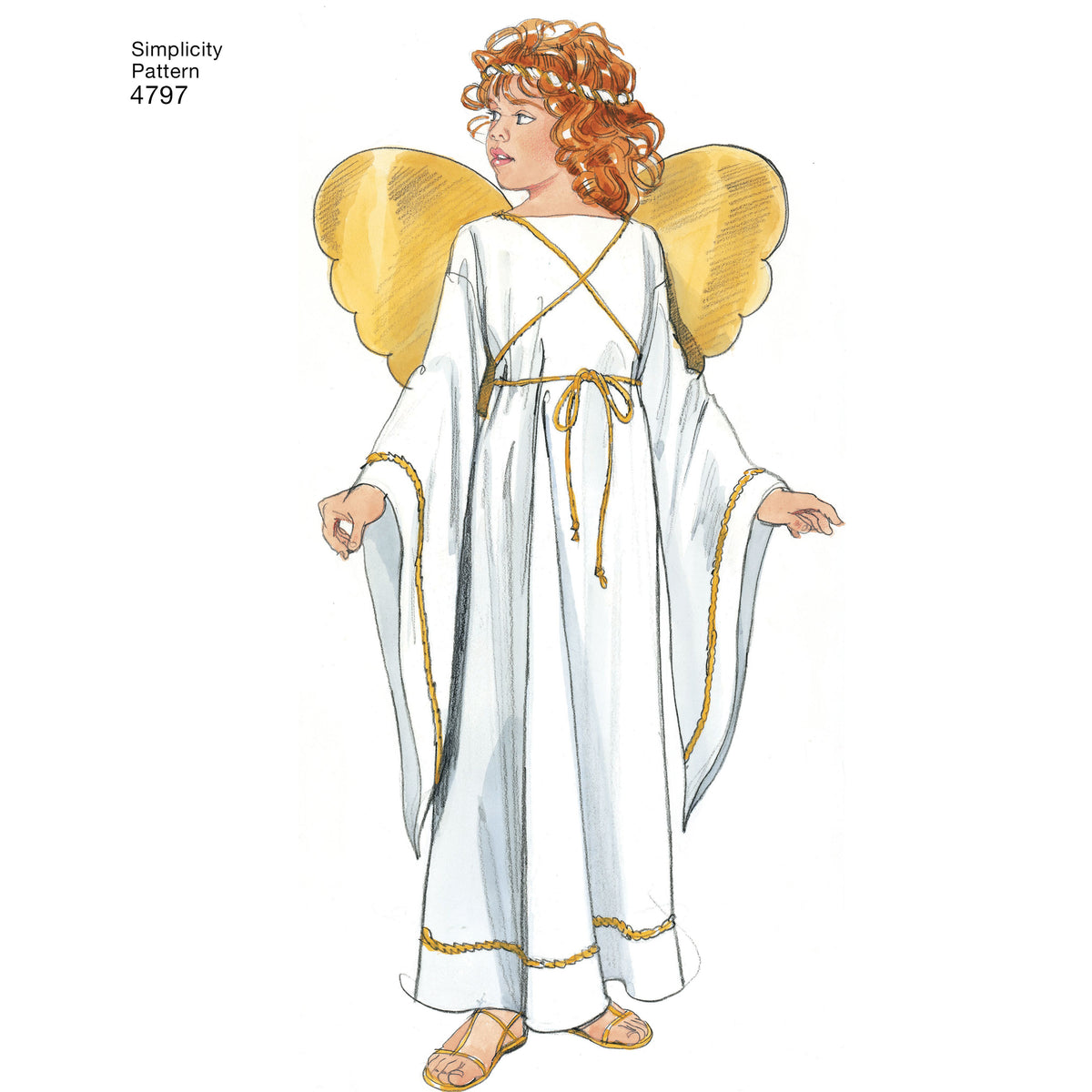 Simplicity S4797 sewing pattern envelope showing children's costumes