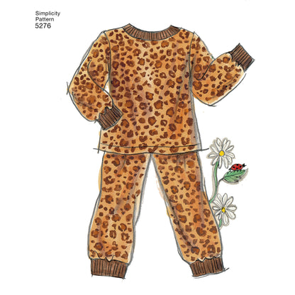 Simplicity S5276 sewing pattern envelope showing doll clothes