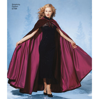 Simplicity S5794 sewing pattern envelope showing misses' capes