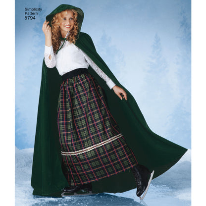 Simplicity S5794 sewing pattern envelope showing misses' capes