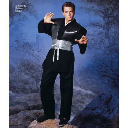 Simplicity S5840 sewing pattern envelope showing unisex costumes