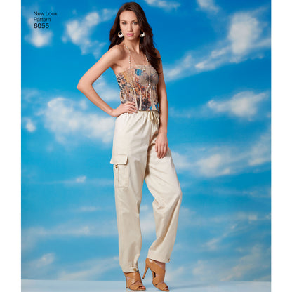 New Look N6055 sewing pattern envelope showing misses' trousers and shorts