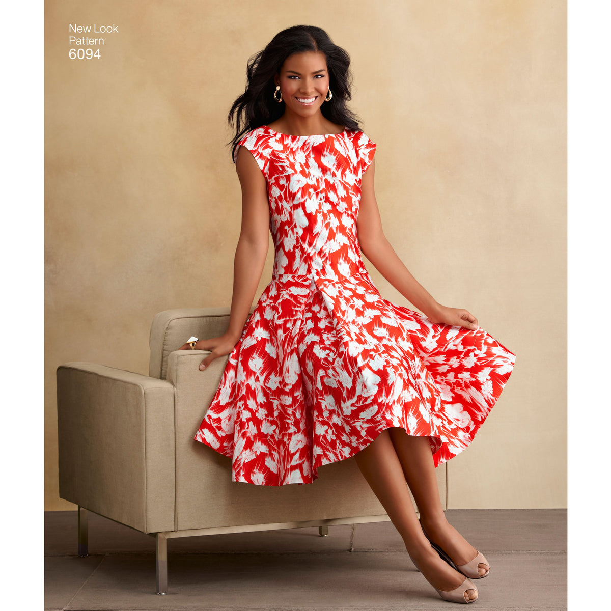 New Look N6094 sewing pattern envelope showing misses' dress