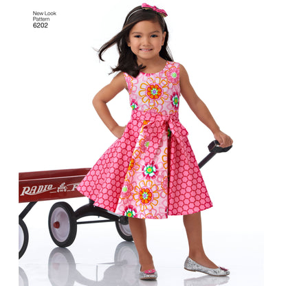 New Look N6202 sewing pattern envelope showing girls' dress