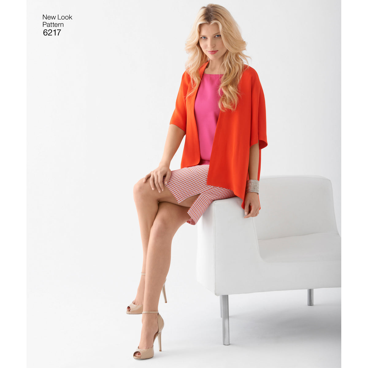 New Look N6217 sewing pattern envelope showing a kimono style jacket and a tee