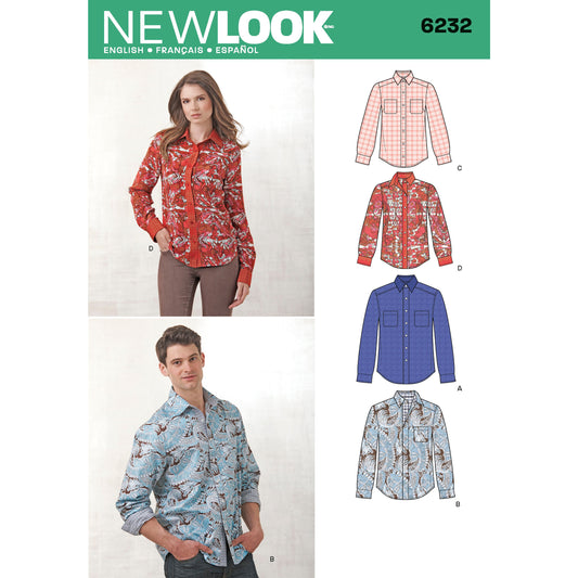 New Look N6232 sewing pattern envelope showing a long sleeve