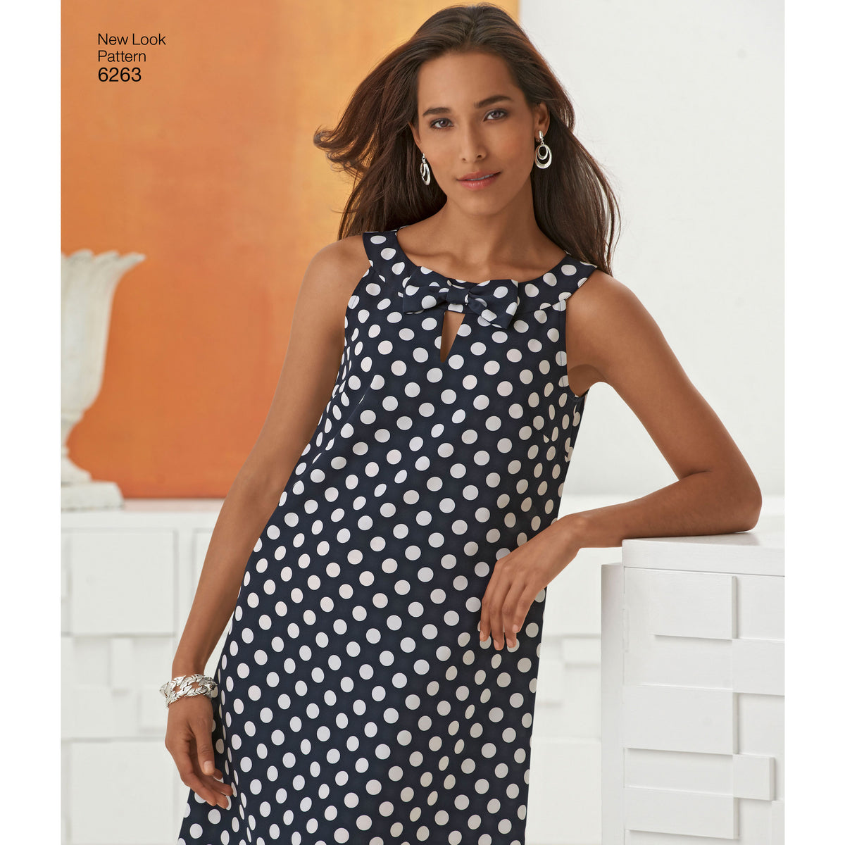 New Look N6263 sewing pattern envelope showing a sleeveless A-line dress