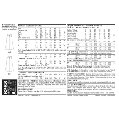 New Look N6263 sewing pattern envelope showing a sleeveless A-line dress