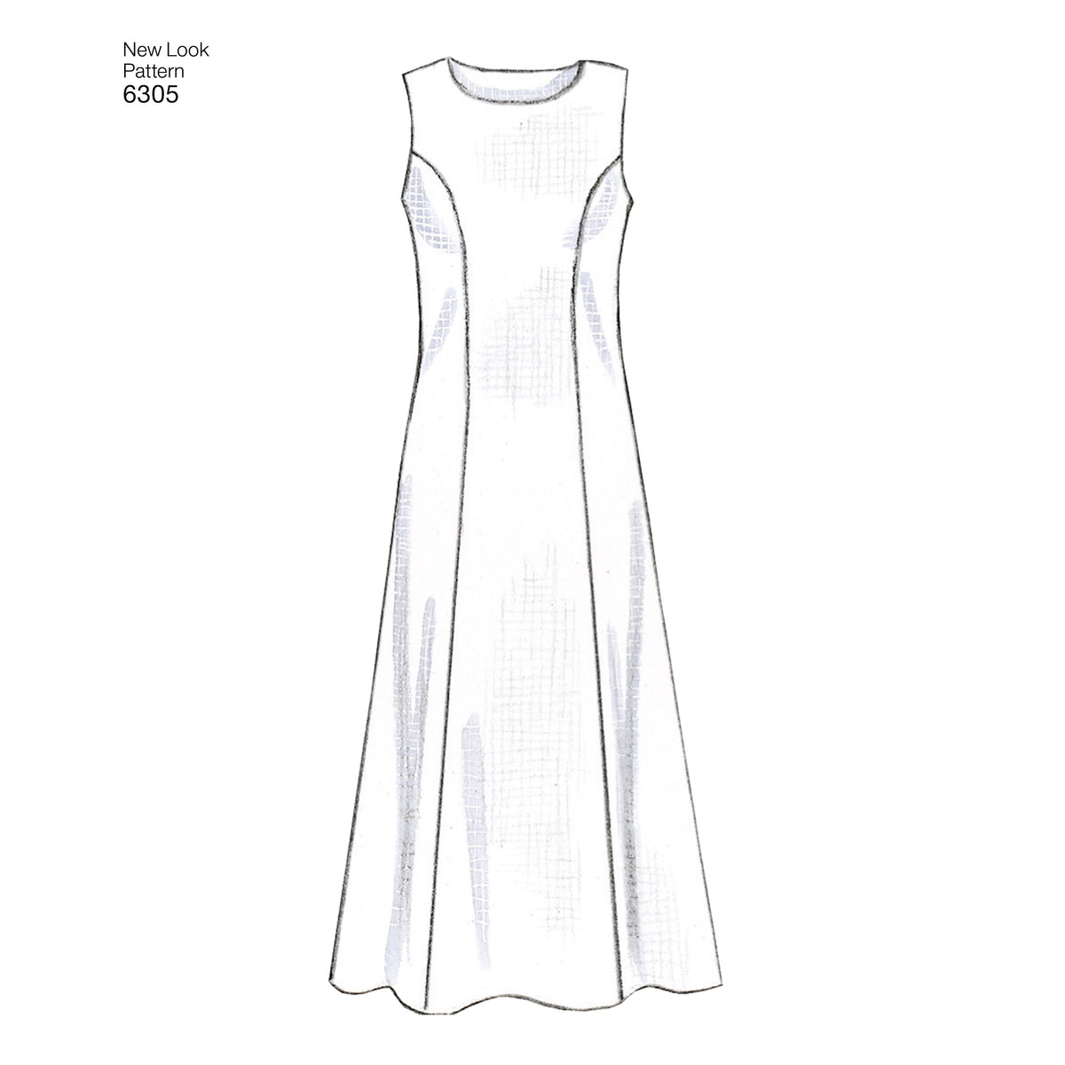 New Look N6305 sewing pattern envelope showing a dress with a long or short jacket